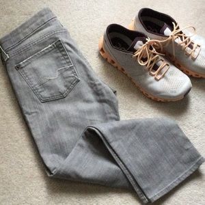 7FAMK Gray Crop Carol Jeans NWOT